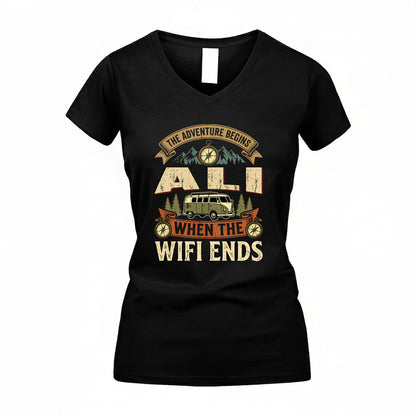 ALI TT898-K6-229 – Personalized Funny Camping Quote Apparel “The Adventure Begins When The WiFi Ends”