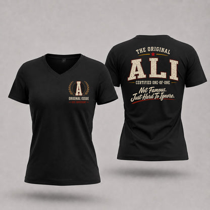 ALI W65-F6-168 – Personalized Original Issue Apparel “The Original NAME Certified One-of-One"