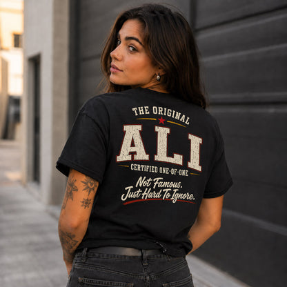 ALI W65-F6-168 – Personalized Original Issue Apparel “The Original NAME Certified One-of-One"