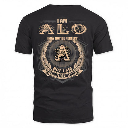 ALO 2K-101–Personalized Name Quote Apparel “I Am NAME May Not Be Perfect But I Am Limited Edition”