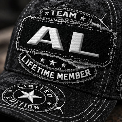 AL TC03 HH79  Personalized Black Camo Baseball Cap, Custom Name Family Hat