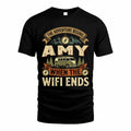 AMY TT898-K6-229 – Personalized Funny Camping Quote Apparel “The Adventure Begins When The WiFi Ends”