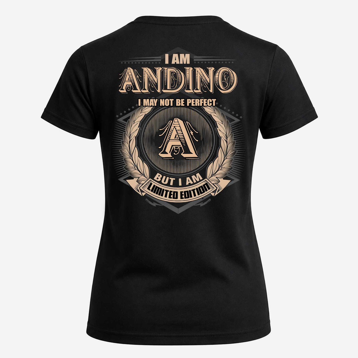ANDINO 2K-101–Personalized Name Quote Apparel “I Am NAME May Not Be Perfect But I Am Limited Edition”