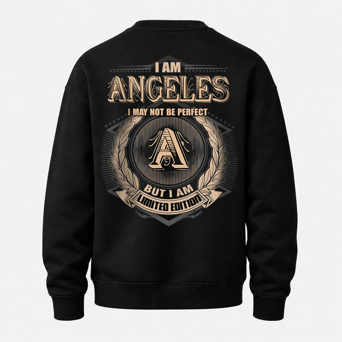 ANGELES 2K-101–Personalized Name Quote Apparel “I Am NAME May Not Be Perfect But I Am Limited Edition”