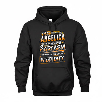 ANGELICA TT88-K6-229 – Personalized Funny Sarcasm Apparel "My Level Of Sarcasm Depends On Your Stupidity"