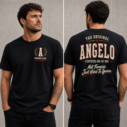 ANGELO W65-F6-168 – Personalized Original Issue Apparel “The Original NAME Certified One-of-One"