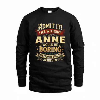 ANGEL TP65-K5-268–Personalized Funny Quote Apparel “Life Without NAME Would Be Boring”