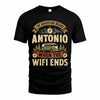 ANTONIO TT898-K6-229 – Personalized Funny Camping Quote Apparel “The Adventure Begins When The WiFi Ends”