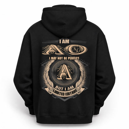 AO 2K-101–Personalized Name Quote Apparel “I Am NAME May Not Be Perfect But I Am Limited Edition”