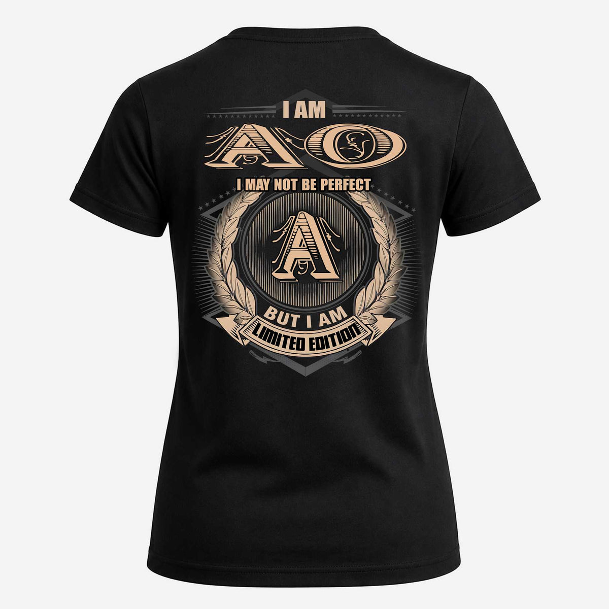 AO 2K-101–Personalized Name Quote Apparel “I Am NAME May Not Be Perfect But I Am Limited Edition”