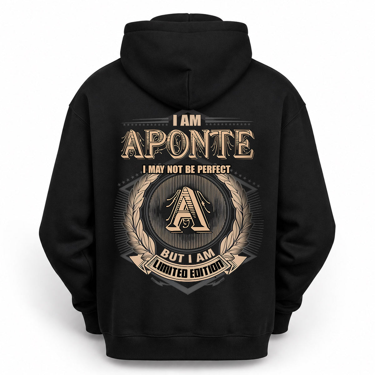 APONTE 2K-101–Personalized Name Quote Apparel “I Am NAME May Not Be Perfect But I Am Limited Edition”