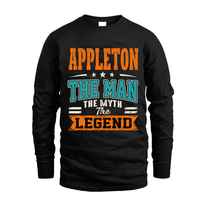 APPLETON HH F007 The Man The Myth The Legend Personalized Shirt – Gift for Men