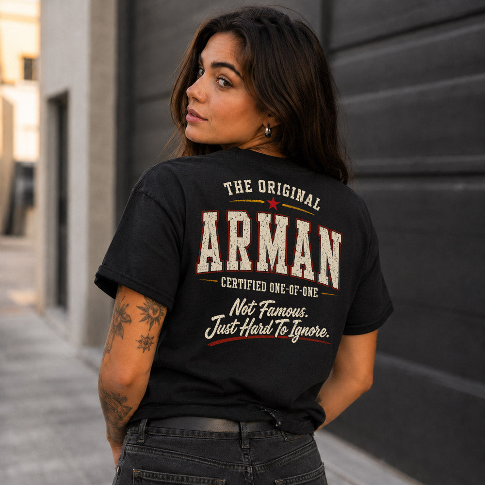 ARMAN W65-F6-168 – Personalized Original Issue Apparel “The Original NAME Certified One-of-One"