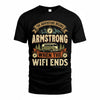 ARMSTRONG TT898-K6-229 – Personalized Funny Camping Quote Apparel “The Adventure Begins When The WiFi Ends”
