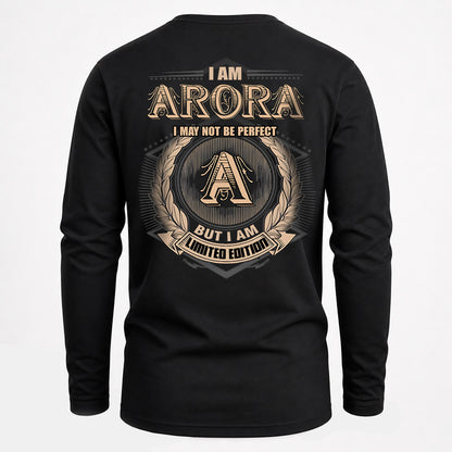 ARORA 2K-101–Personalized Name Quote Apparel “I Am NAME May Not Be Perfect But I Am Limited Edition”