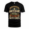 ARTHUR TT898-K6-229 – Personalized Funny Camping Quote Apparel “The Adventure Begins When The WiFi Ends”