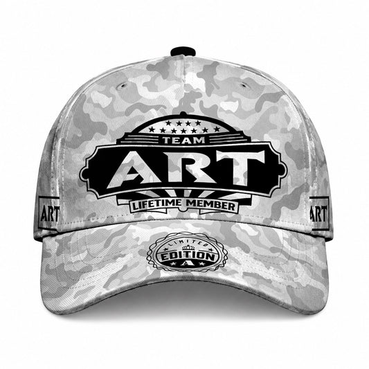 ART TC01 HH79 Team Your Name Hat, Personalized Camo Baseball Cap, Custom Family Gift, Gift for Him Her