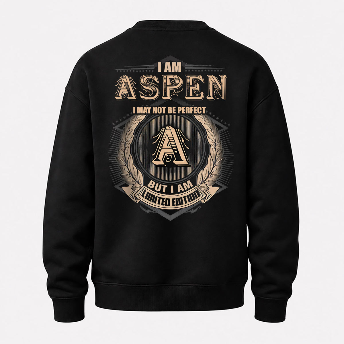 ASPEN 2K-101–Personalized Name Quote Apparel “I Am NAME May Not Be Perfect But I Am Limited Edition”