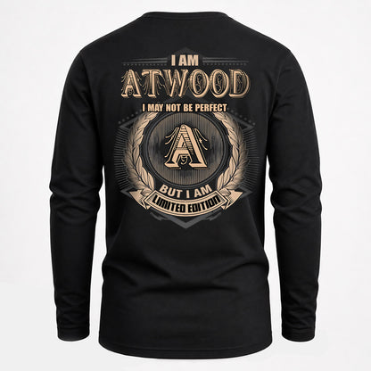 ATWOOD 2K-101–Personalized Name Quote Apparel “I Am NAME May Not Be Perfect But I Am Limited Edition”