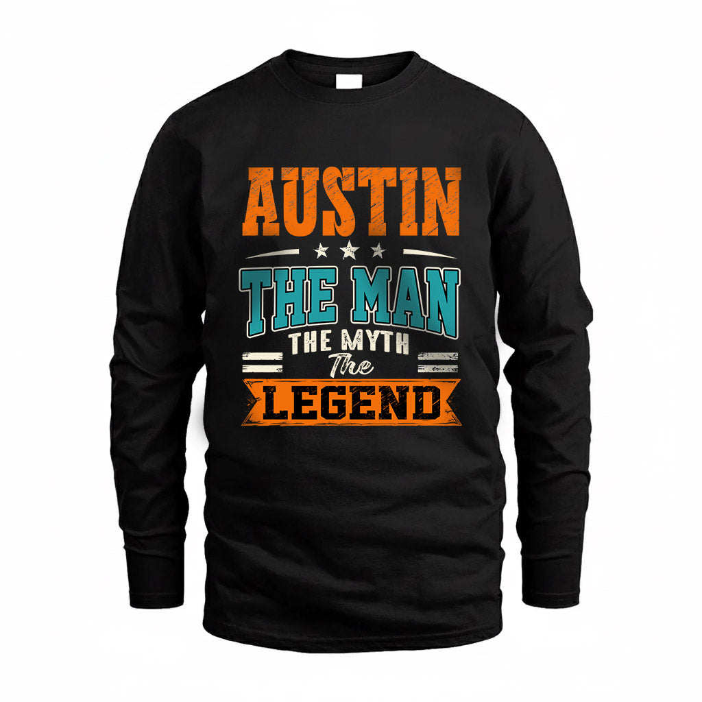 AUSTIN HH F007 The Man The Myth The Legend Personalized Shirt – Gift for Men