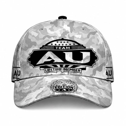 AU TC01 HH79 Team Your Name Hat, Personalized Camo Baseball Cap, Custom Family Gift, Gift for Him Her