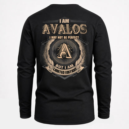 AVALOS 2K-101–Personalized Name Quote Apparel “I Am NAME May Not Be Perfect But I Am Limited Edition”