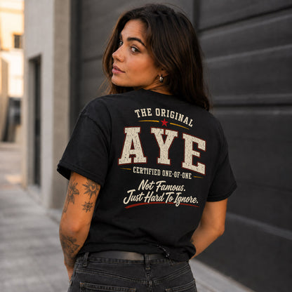 AYE W65-F6-168 – Personalized Original Issue Apparel “The Original NAME Certified One-of-One"