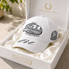 AL  TC05 HH79  Personalized Distressed Baseball Cap, Custom Retro Trucker Hat, Statement Dad Cap, White version