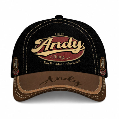 ANDY  TC06 HH79 Personalized Distressed Baseball Cap, Custom Retro Trucker Hat, Statement Dad Cap