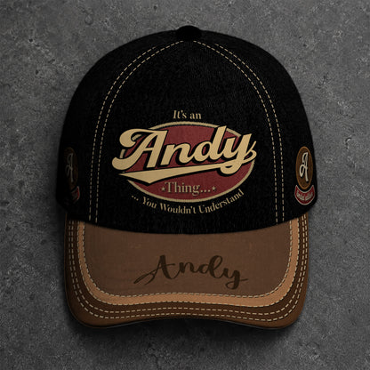 ANDY  TC06 HH79 Personalized Distressed Baseball Cap, Custom Retro Trucker Hat, Statement Dad Cap