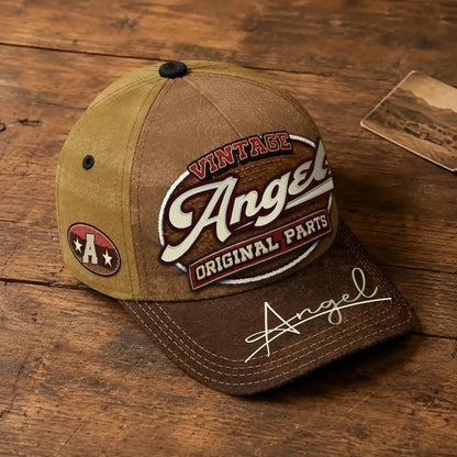 ANGEL TC02 HH79  Personalized Name Baseball Cap, Vintage Retro Hat, Custom Gift for Him & Her