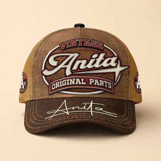 ANITA TC02 HH79  Personalized Name Baseball Cap, Vintage Retro Hat, Custom Gift for Him & Her