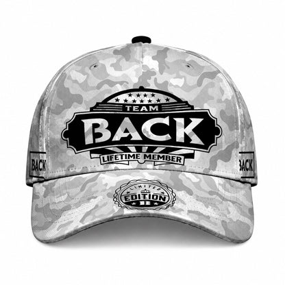 BACK TC01 HH79 Team Your Name Hat, Personalized Camo Baseball Cap, Custom Family Gift, Gift for Him Her