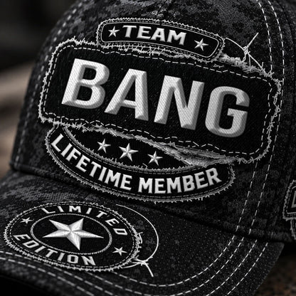BANG TC03 HH79  Personalized Black Camo Baseball Cap, Custom Name Family Hat