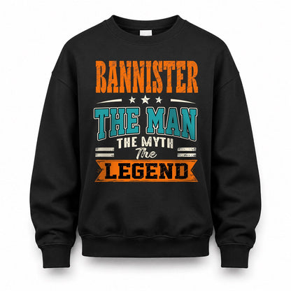 BANNISTER HH F007 The Man The Myth The Legend Personalized Shirt – Gift for Men
