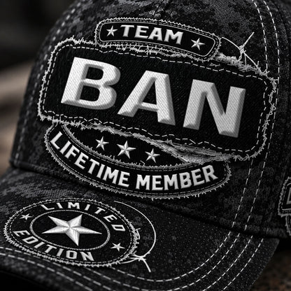 BAN TC03 HH79  Personalized Black Camo Baseball Cap, Custom Name Family Hat