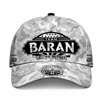 BARAN TC01 HH79 Team Your Name Hat, Personalized Camo Baseball Cap, Custom Family Gift, Gift for Him Her