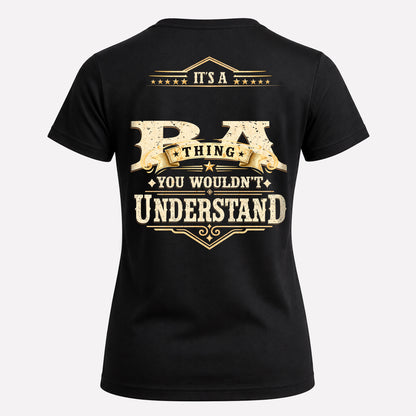 BA HH-F003–Personalized Name Quote Apparel “It’s an NAME Thing You Wouldn’t Understand”