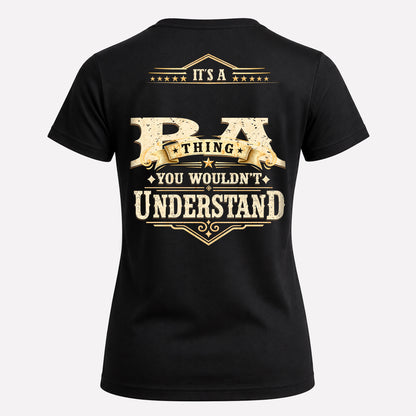 BA HH-F003–Personalized Name Quote Apparel “It’s an NAME Thing You Wouldn’t Understand”