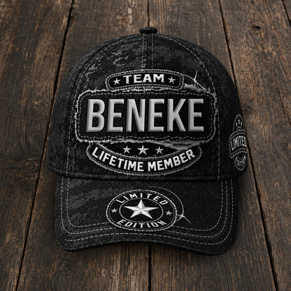 BENEKE TC03 HH79  Personalized Black Camo Baseball Cap, Custom Name Family Hat