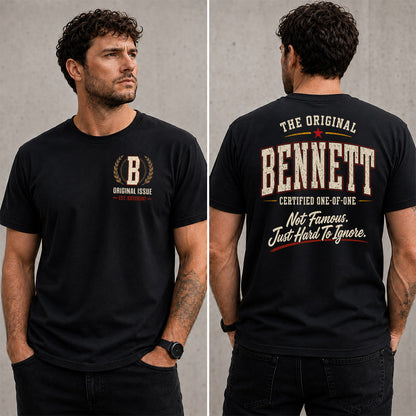 BENNETT W65-F6-168 – Personalized Original Issue Apparel “The Original NAME Certified One-of-One"