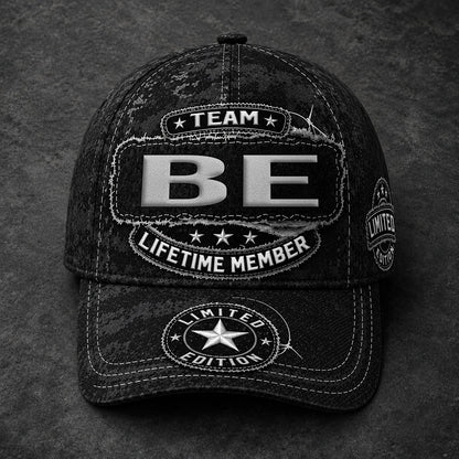 BE TC03 HH79  Personalized Black Camo Baseball Cap, Custom Name Family Hat