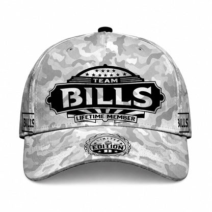 BILLS TC01 HH79 Team Your Name Hat, Personalized Camo Baseball Cap, Custom Family Gift, Gift for Him Her