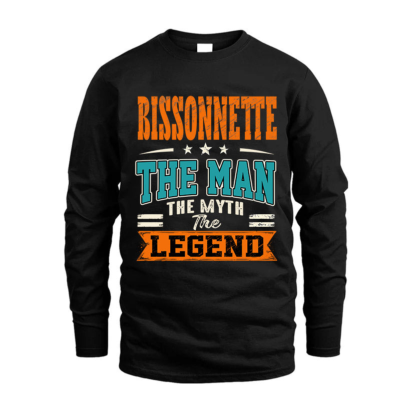 BISSONNETTE HH F007 The Man The Myth The Legend Personalized Shirt – Gift for Men