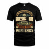 BI TT898-K6-229 – Personalized Funny Camping Quote Apparel “The Adventure Begins When The WiFi Ends”