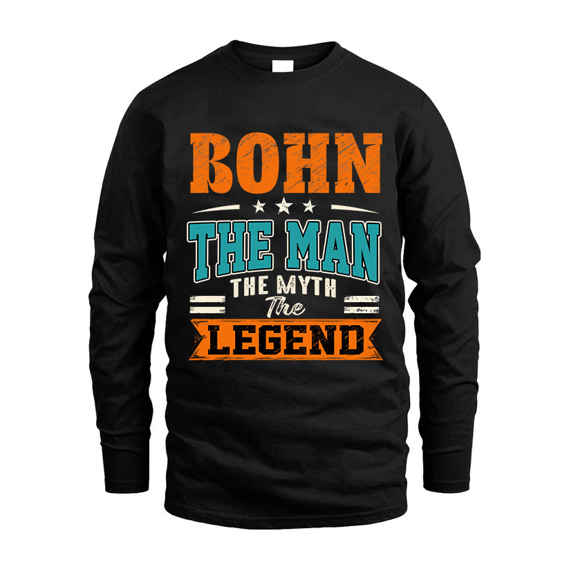 BOHN HH F007 The Man The Myth The Legend Personalized Shirt – Gift for Men