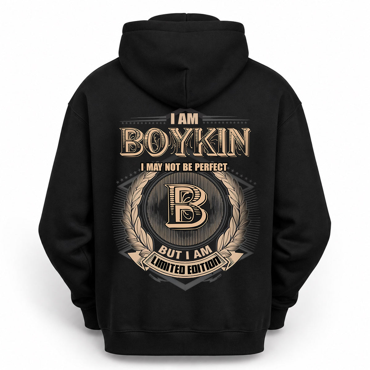 BOYKIN 2K-101–Personalized Name Quote Apparel “I Am NAME May Not Be Perfect But I Am Limited Edition”