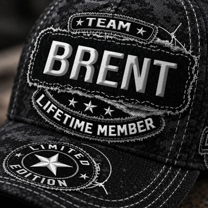 BRENT TC03 HH79  Personalized Black Camo Baseball Cap, Custom Name Family Hat
