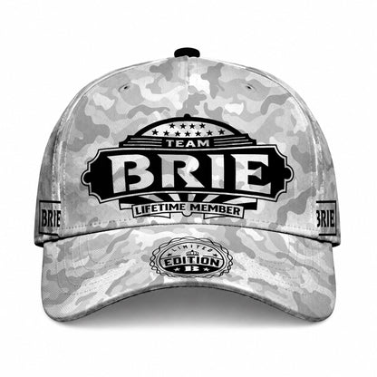BRIE TC01 HH79 Team Your Name Hat, Personalized Camo Baseball Cap, Custom Family Gift, Gift for Him Her