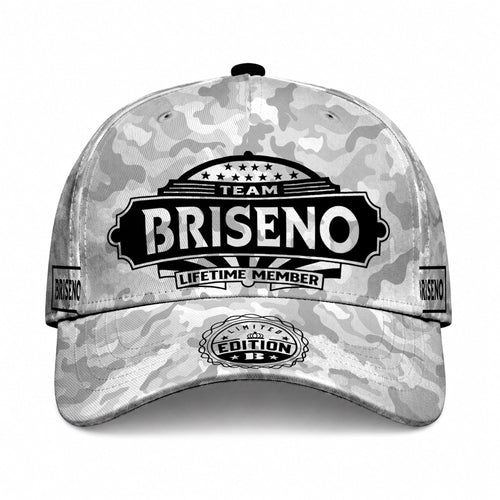 BRISENO TC01 HH79 Team Your Name Hat, Personalized Camo Baseball Cap, Custom Family Gift, Gift for Him Her